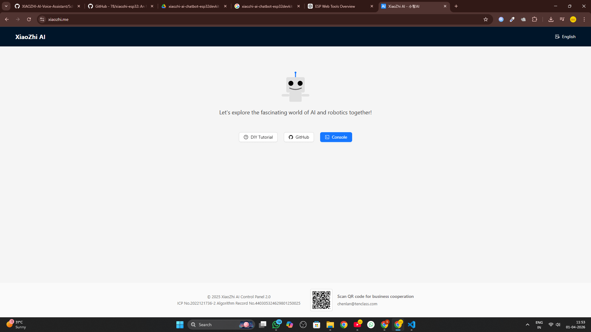 XiaoZhi Web Platform Login